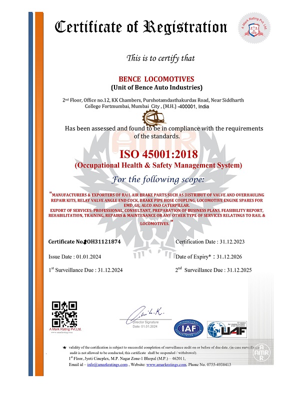 ISO certified Locomotive train engine parts company ALCO, EMD, GE, WABCO